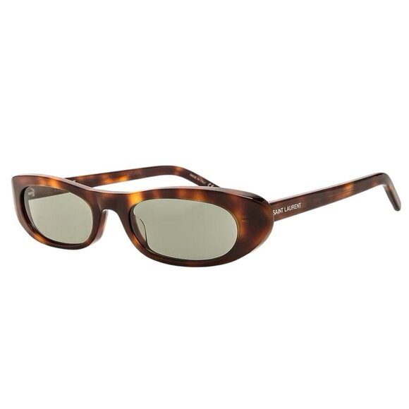Saint Laurent SL 557 Shade Sunglasses in Medium Havana New Womens Sunnies - Picture 2 of 11